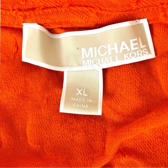 Michael Kors poppy orange ruffle tank size XL - Picture 7 of 8